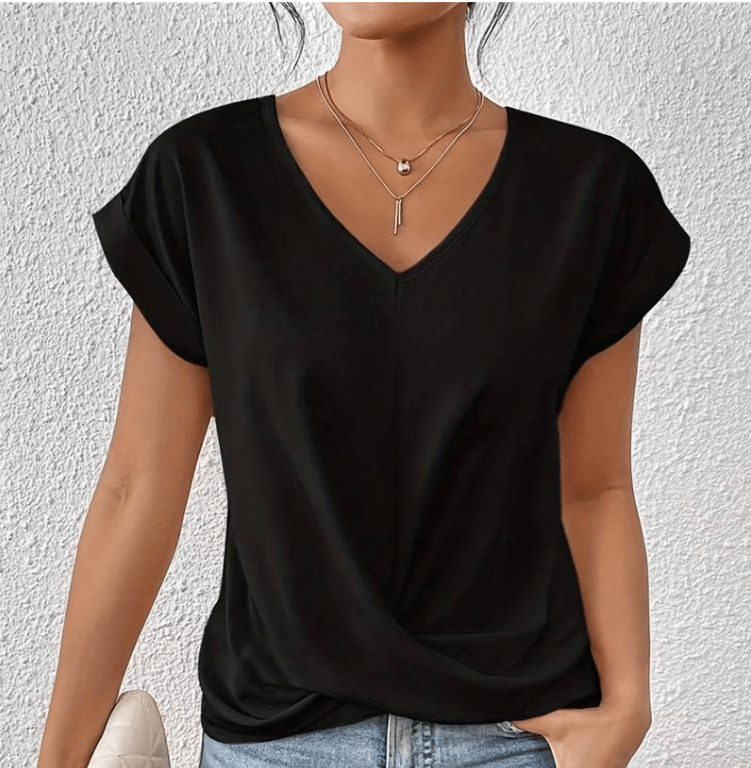 Mallory | Tummy-Tucking V-Neck Top