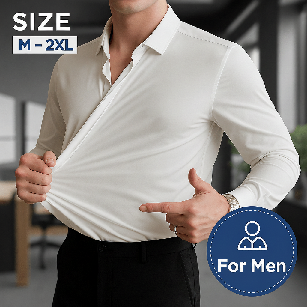 Dexter | Wrinkle - Free Stretch Dress Shirt for Men