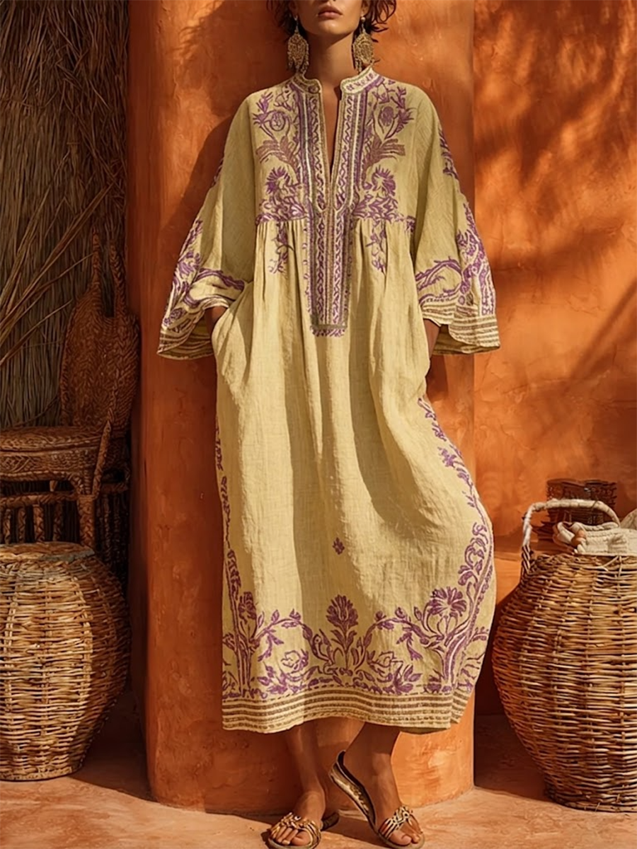 Thea | Flowing Embroidered Dress for Women
