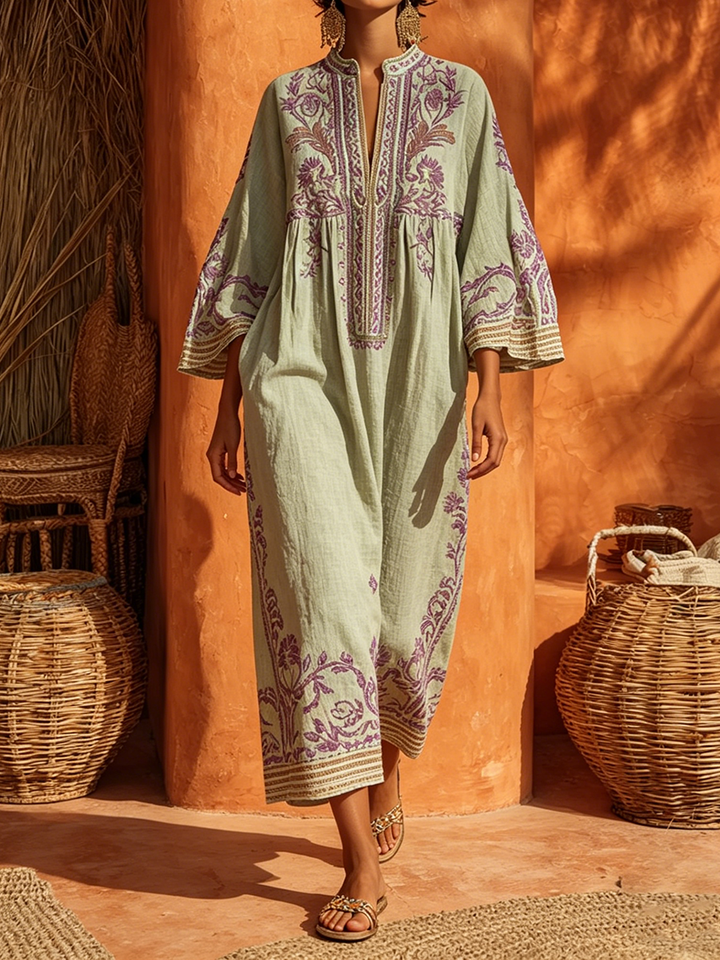 Thea | Flowing Embroidered Dress for Women