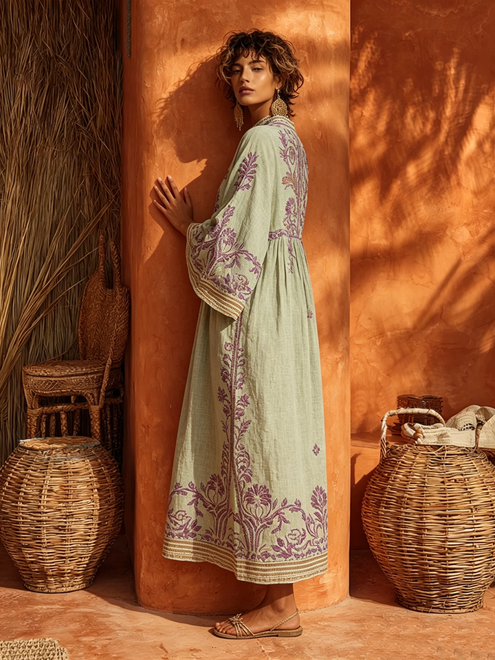 Thea | Flowing Embroidered Dress for Women