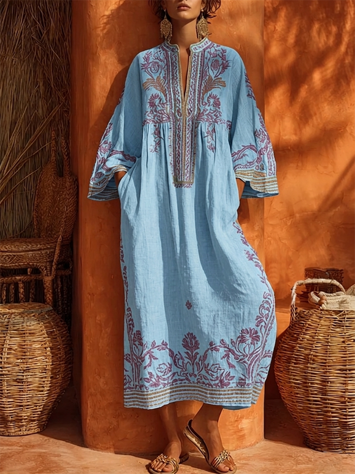 Thea | Flowing Embroidered Dress for Women