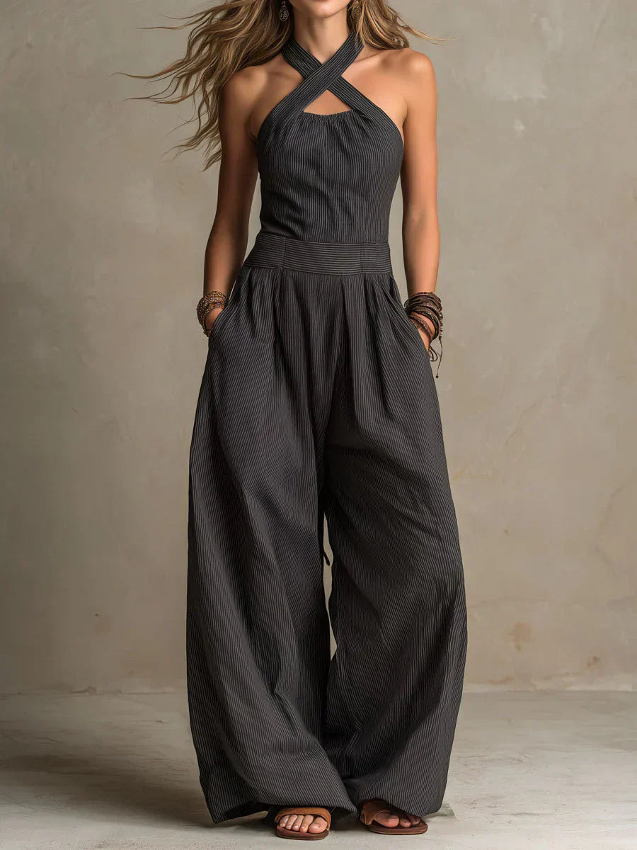 Juliette | Elegant Cross-Neck Jumpsuit