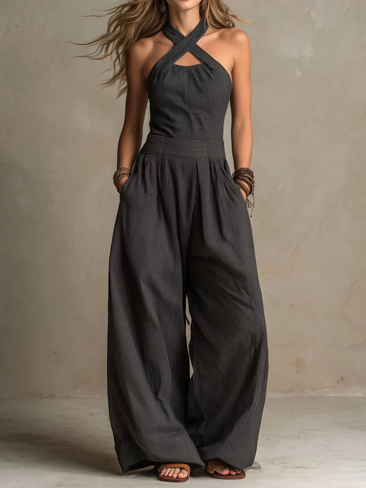 Juliette | Elegant Cross-Neck Jumpsuit