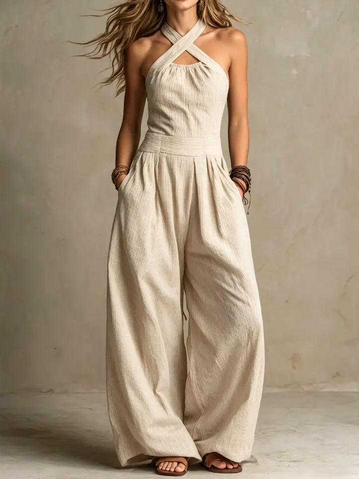 Juliette | Elegant Cross-Neck Jumpsuit