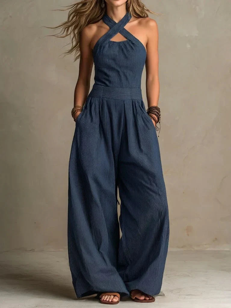 Juliette | Elegant Cross-Neck Jumpsuit