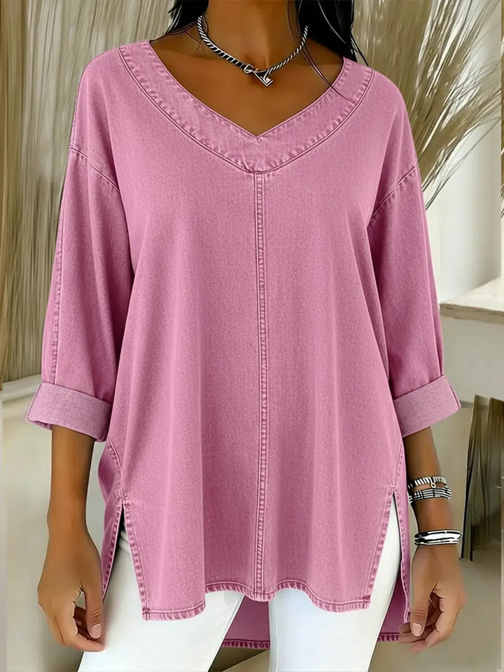 JESSICA | Women's Relaxed V-Neck Top — Casual Chic