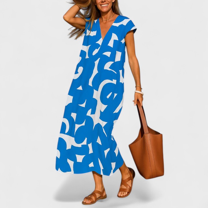 Valery™ | Flowing V-Neck Dress