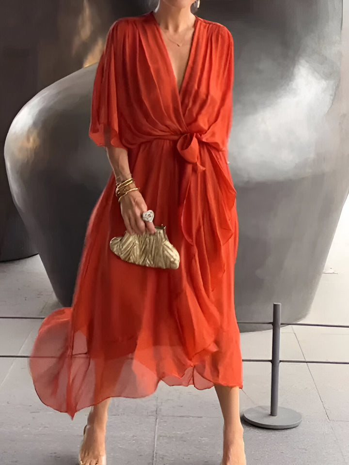 Monica | Women's Flowy V-Neck Dress for Every Occasion