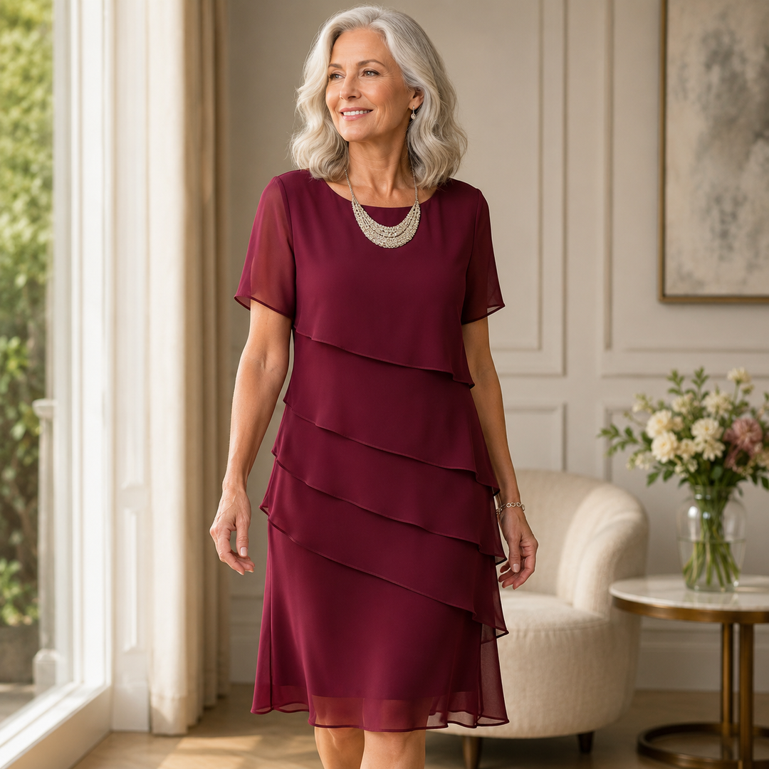 Avani | Elegant Comfort Ruffle Dress