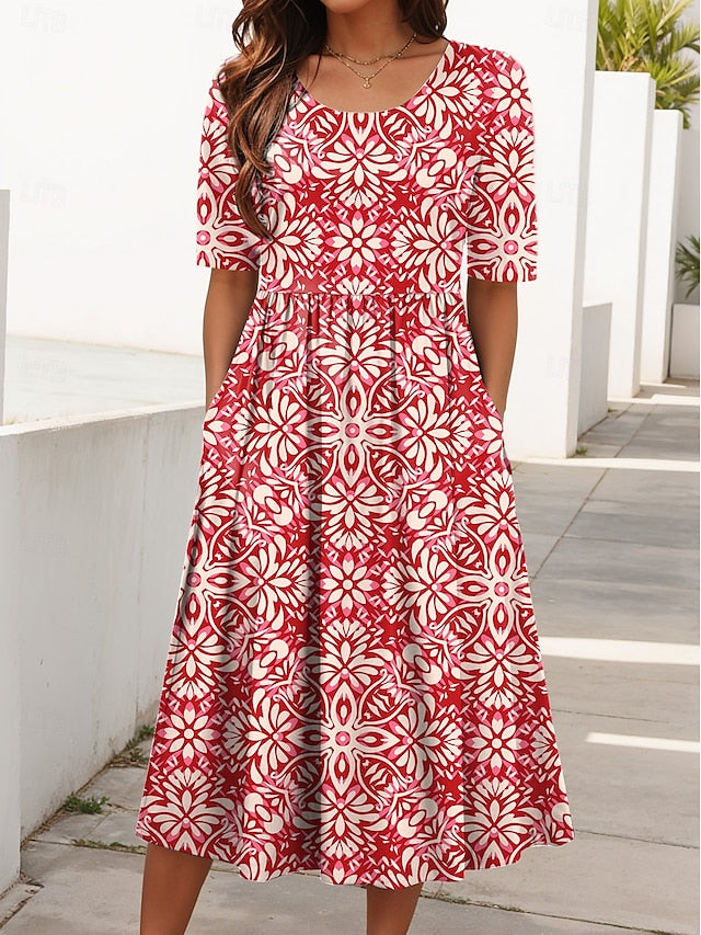 Carlyn | Women's Floral Midi Dress — Casual Summer Style