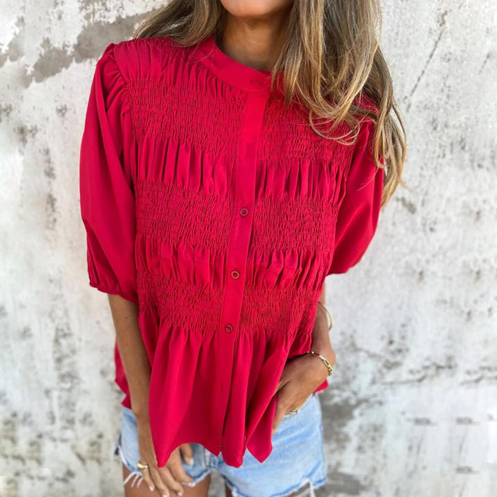 Julia | Women's Boho-Chic Flowy Blouse — Relaxed Fit