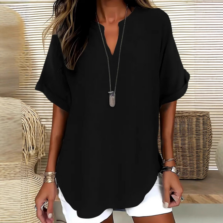 Daniela | Women's Lightweight V-Neck Loose Blouse