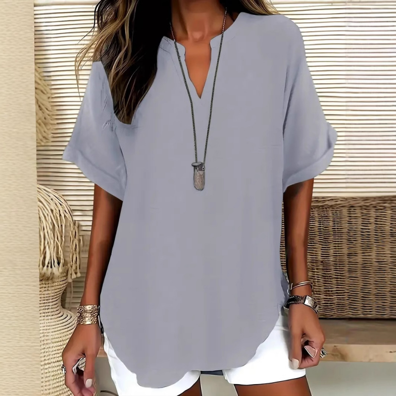 Daniela | Women's Lightweight V-Neck Loose Blouse