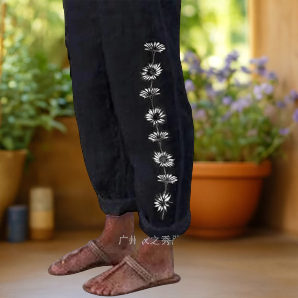 Emma | Floral Print Loose Trousers
