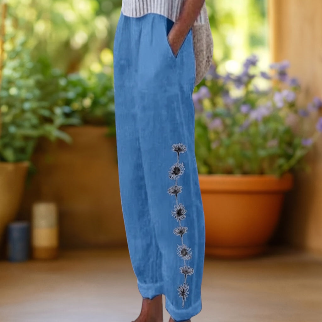 Emma | Floral Print Loose Trousers
