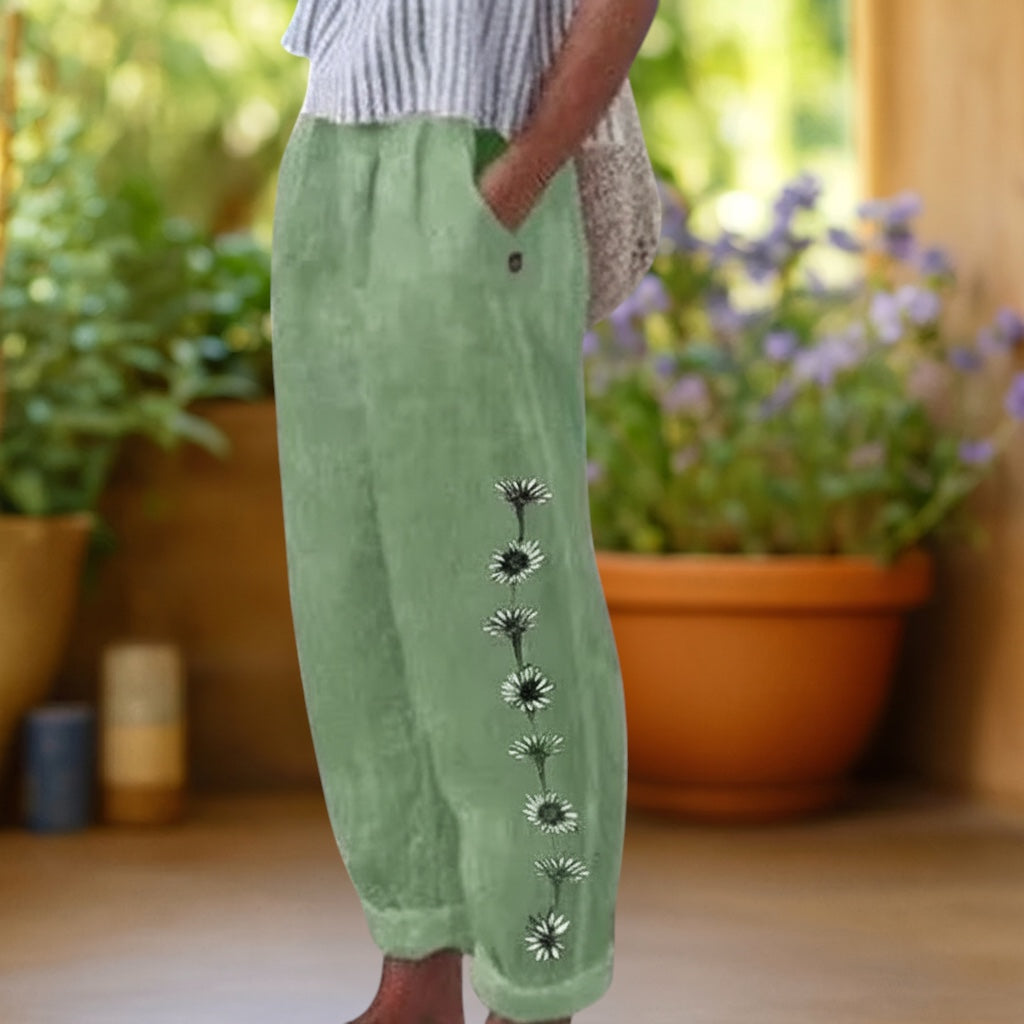 Emma | Floral Print Loose Trousers
