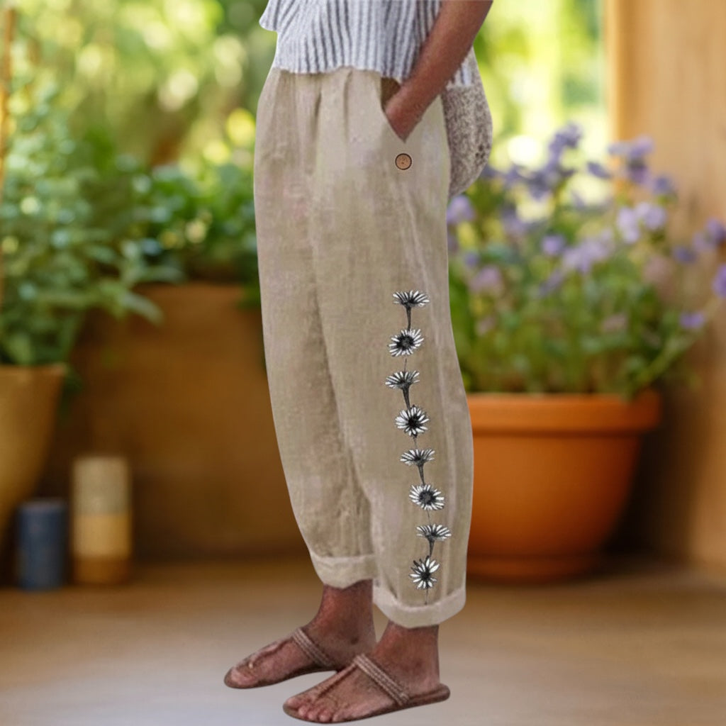 Emma | Floral Print Loose Trousers