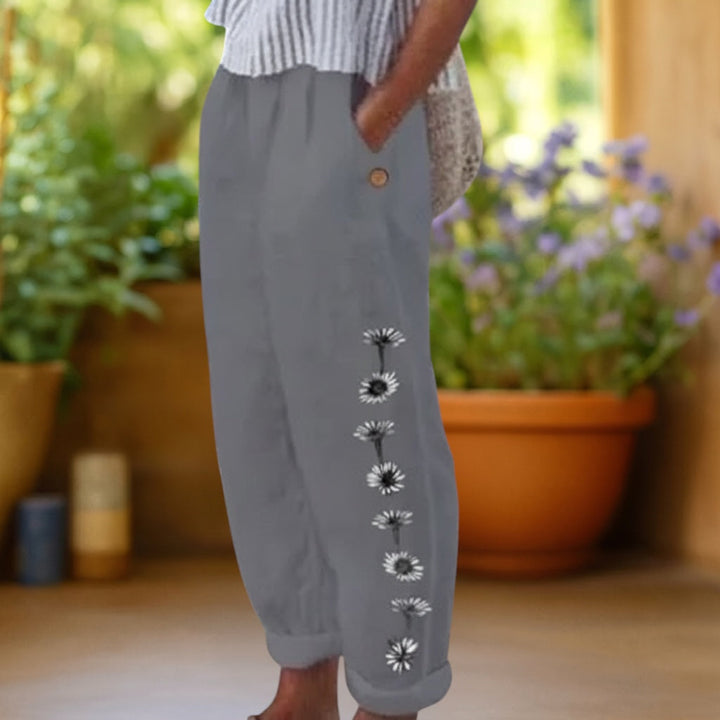 Emma | Floral Print Loose Trousers